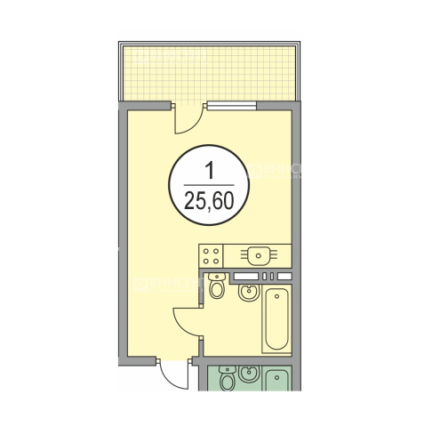 Студия в ЖК "Лестория"