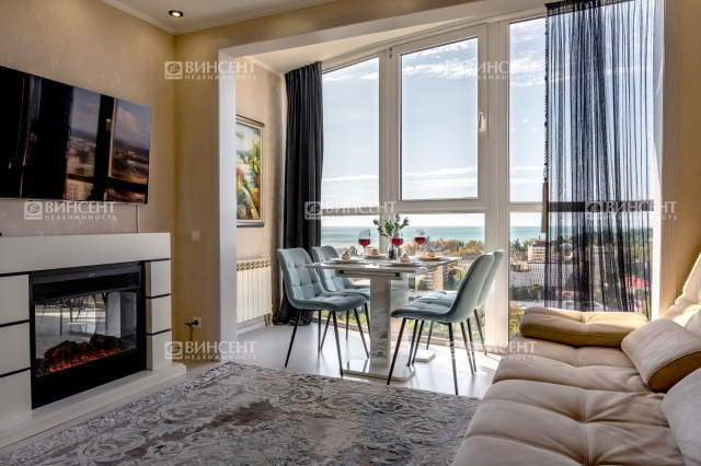 Стильная квартира в Сочи с видом на море и город